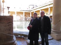 Dee and Mike taking in the Baths